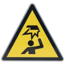 Panneau Danger - Obstacle En Hauteur - Aluminium - 120 Mm