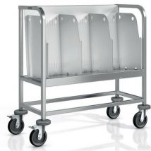 Chariot À Assiettes Roues Acier Galvanisé - 984x456x950mm