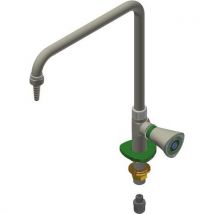 Robinet ED en L sur table tête bec pivotant cannelé - 250mm - Métal - Garantie 2 ans
