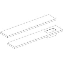 Plage technique murale mélaminé blanc - 150mm x 900mm - Durable et facile d'entretien
