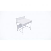 Paillasse Sèche Dosseret Simple - En Mélaminé - 750x600mm