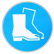 Panneau Chaussures De Sécurité Obligatoires Adhésif 100 Mm