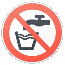 Panneau Interdiction - Eau Non Potable - Pvc - 100 Mm