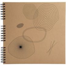 Album Photo Spiralé De 60 Pages Noir 32x32cm Brun