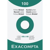 Étui De 100 Fiches Bristol Lignée 105x148mm De Dimension