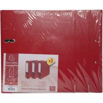 Lot De 3 Classeurs À Levier En Rouge