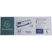 Lot De 5 Porte-noms A4 Plié