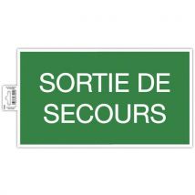 Panneau Adhésif Issue De Secours 35cm Vert