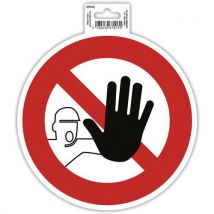 Panneau Adhésif Accès Interdit 20cm Rouge