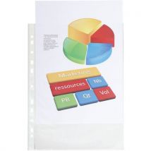Sachet De 50 Pochettes Perforées Polypropylène A4 Cristal