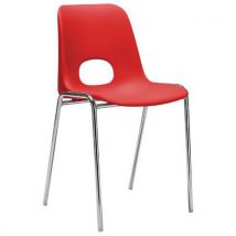Chaises Floride M2 Pièt.chromé Coque 2419 Rouge