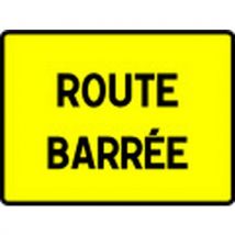 Panneau De Chantier Route Barrée-800x600mm-cl1