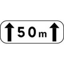 Kelias - Panonceau Etendue 100m 1500m Rectangle Aluminium Classe 2 - 374x174mm - CE Oui