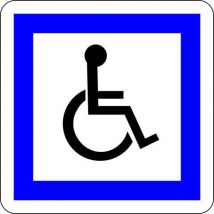 Panneau De Signalisation Accès Handicapés-700mm-cl2