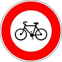 Panneau De Signalisation Accès Interdit Aux Vélos-450mm-cl2