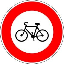 Panneau De Signalisation Accès Interdit Aux Vélos-650mm-cl2