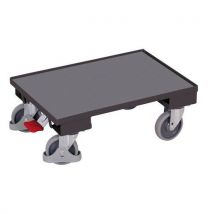 Plateau Roulant Euro Avec Plateau - Anthracite - 610x235mm