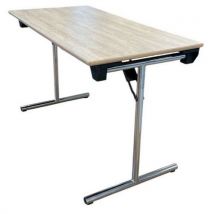 Table De Réunion Et D'accueil Pliante Reconditionnée 120x60cm Beige