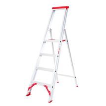 Solide - Escabeau professionnel ECO 4 marches aluminium - Charge 150kg - Hauteur accès 3m - Robuste et sûr
