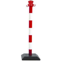 Viso - Poteau de balisage ABS monobloc blanc - Hauteur 1000 mm - Base lestée, intérieur/extérieur