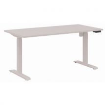 Bureau Droit Électrique L.160cm Blanc/blanc Lutz
