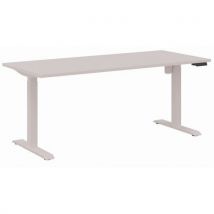 Bureau Motorisé L180xp80 Cm Ép.25 Mm Blanc/blanc