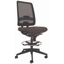 EOL - Fauteuil de bureau Oscar Confort - Dossier haut en résille - Noir - Ergonomique et Éco-responsable