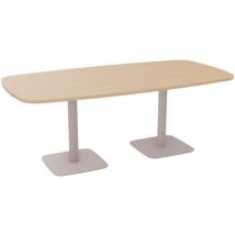 EOL - Table de réunion tonneau L200xP100cm Chêne - Éco-responsable PEFC - 60% recyclé