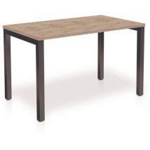 Bureau Pied Carré L180xp80 Cm Ép.25mm Brunswick/noir