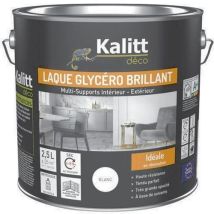 Kalitt - Laque Glycéro Brillante Multi-supports - 2.5 L Blanc - Finition Haute Résistance