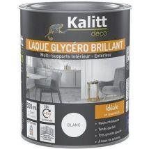 Kalitt - Laque Glycéro Brillante Multi-supports - 500 mL Blanc - Finition Brillant