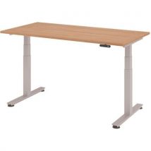 Bureau Assis-debout Série Xdsm-160x80cm-noyer-argent