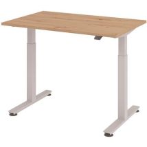 Bureau Assis-debout Série Xmst-120x80cm-chêne Ambré-argent