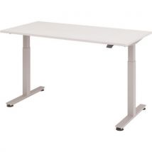 Bureau Assis-debout Série Xmst-160x80cm-blanc-argent