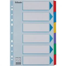 Intercalaire Carton A4 6 Touches Renforcées Multicolore