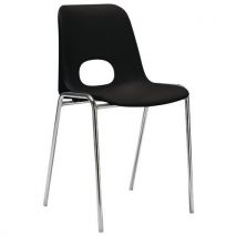Chaises Floride M2 Pièt.chromé Coque 2423 Noir