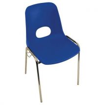 Chaises Floride Acc.m2 Pied Chromé Coque Bleu Roi