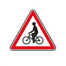 Panneau A21 Débouché De Cyclistes - 500mm Classe 2