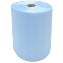 Ikatex - Essuie-tout Triple Épaisseur Bleu - 500 Feuilles/Rouleau - Absorption Maximale pour Salissures Importantes