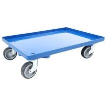 Plateau Roulant Plein Bleu 600x400mm - Force 250 Kg - Kruizinga