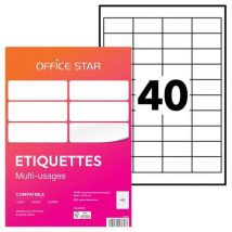 Lot De 400 Etiquettes Office Star 485 X 254 Mm