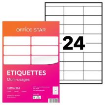 2400 Etiq. Office Star 70 X 35 Mm