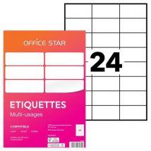 2400 Etiq. Office Star 70 X 37 Mm