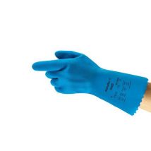 Ansell - Gants de protection chimique AlphaTec 87-029 Latex Bleu - Taille 9 - Usage alimentaire