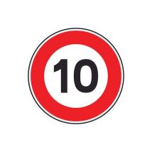 Aximum - Panneau B14 Limitation Vitesse 10 Km/h - Rond 650mm Classe 1 Aluminium CE