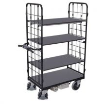 Chariot Électrique B-well 4 Plateaux Bois 500kg 1000x800mm