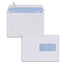 Lot de 500 - Enveloppe Blanche 80g Bande De Protection Fenêtre C5 162x229