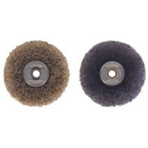 Dremel - Tampons abrasifs EZ SpeedClic Ø 25 mm - Grain 180/280 - Lot de 2 - Finition Parfaite