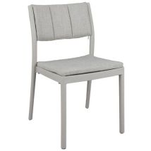 Lot de 4 - Chaise Empilable Avec Coussin Amovible Beige - Rocco