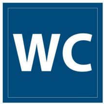 Lot de 4 - Panneau Signaletique Wc 125x125mm Pvc